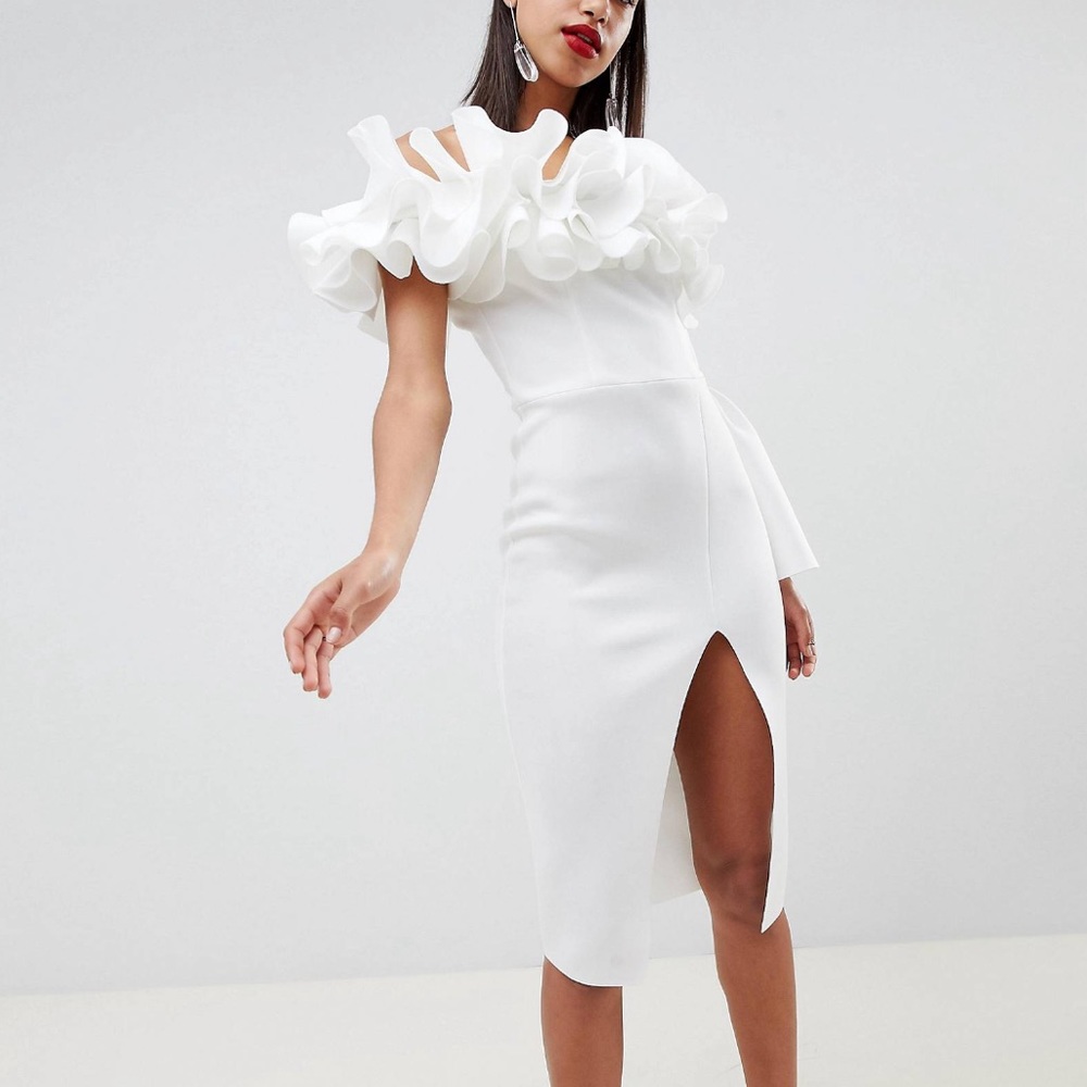 White ASOS cocktail dress